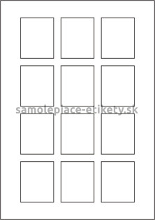 Etikety PRINT 45x55 mm (100xA4) - krémový štruktúrovaný papier
