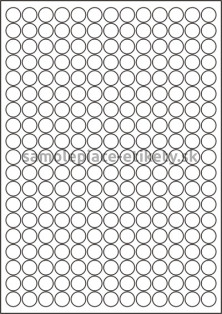 Etikety PRINT kruh priemer 14 mm (100xA4) - krémový štruktúrovaný papier