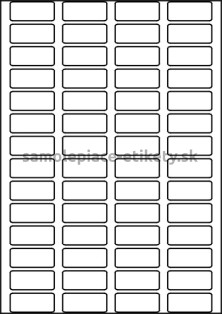 Etikety PRINT 42x18 mm (100xA4) - krémový štruktúrovaný papier