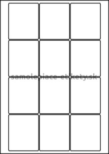 Etikety PRINT 58x70 mm (100xA4) - krémový štruktúrovaný papier