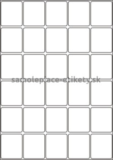 Etikety PRINT 40x46 mm (100xA4) - biely štruktúrovaný papier
