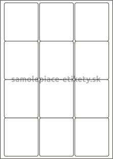Etikety PRINT 63,5x72 mm (1000xA4) - biely štruktúrovaný papier