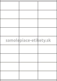 Etikety PRINT 70x32 mm (100xA4) - biely štruktúrovaný papier
