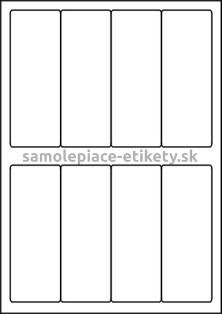 Etikety PRINT 48x130 mm (100xA4) - biely štruktúrovaný papier