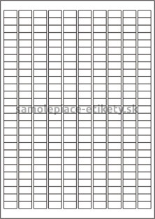 Etikety PRINT 17,8x10 mm (1000xA4) - biely metalický papier