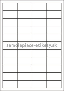Etikety PRINT 48,5x25,4 mm (100xA4), 44 etikiet na hárku - biely metalický papier