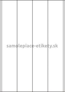 Etikety PRINT 50x297 mm (100xA4) - biely metalický papier