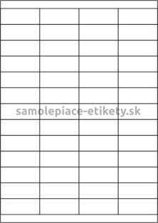Etikety PRINT 52,5x21,2 mm (100xA4), 52 etikiet na hárku - biely metalický papier