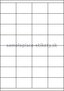 Etikety PRINT 52,5x35 mm (1000xA4) - biely metalický papier