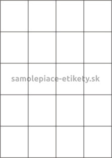 Etikety PRINT 52,5x59,4 mm (100xA4) - biely metalický papier