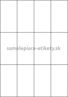 Etikety PRINT 52,5x99 mm (100xA4) - biely metalický papier