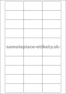 Etikety PRINT 60x29 mm (1000xA4) - biely metalický papier