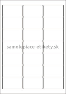 Etikety PRINT 63,5x38,1 mm (100xA4) - biely metalický papier