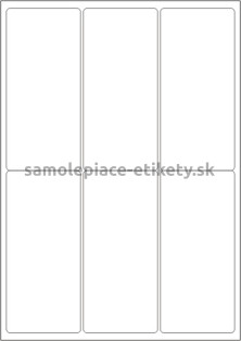Etikety PRINT 65x142 mm (100xA4) - biely metalický papier