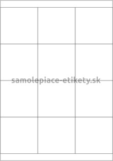 Etikety PRINT 70x67,7 mm (100xA4) - biely metalický papier