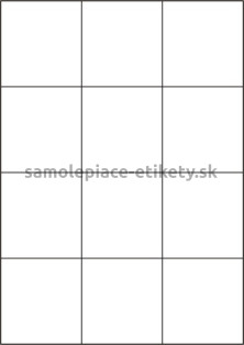 Etikety PRINT 70x74,2 mm (100xA4) - biely metalický papier