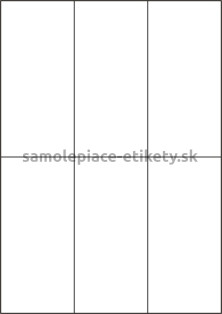 Etikety PRINT 70x148,5 mm (100xA4) - biely metalický papier
