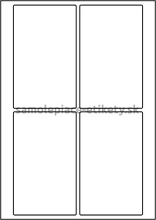 Etikety PRINT 85x140 mm (100xA4) - biely metalický papier