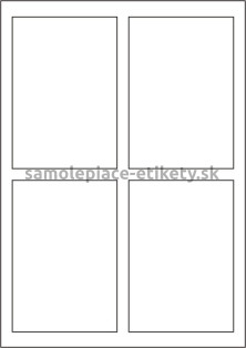Etikety PRINT 90x130 mm (1000xA4) - biely metalický papier