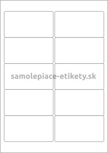 Etikety PRINT 96x50,8 mm (100xA4) - biely metalický papier