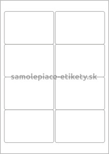 Etikety PRINT 96x63,5 mm (1000xA4) - biely metalický papier