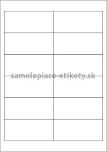 Etikety PRINT 97x42,4 mm (1000xA4) - biely metalický papier