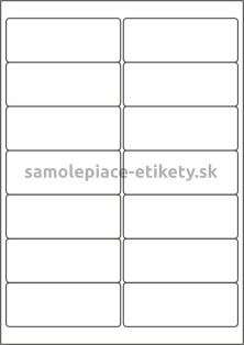 Etikety PRINT 99,1x38,1 mm (100xA4) - biely metalický papier
