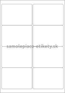 Etikety PRINT 99,1x68 mm (100xA4) - biely metalický papier