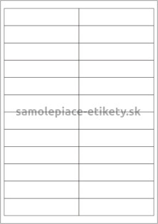 Etikety PRINT 100x23 mm (100xA4) - biely metalický papier