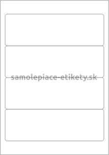 Etikety PRINT 192x61 mm (100xA4) - biely metalický papier