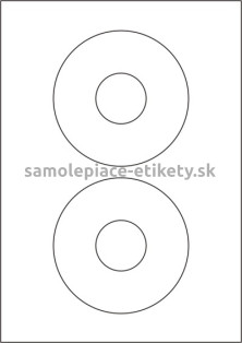 Etikety PRINT CD 118/44 mm (100xA4) - biely metalický papier