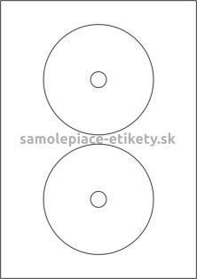 Etikety PRINT CD 118/18 mm (1000xA4) - biely metalický papier