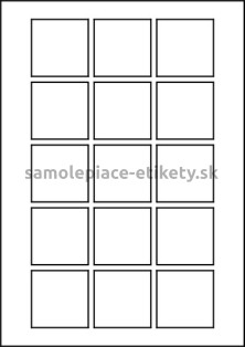 Etikety PRINT 49x49 mm (100xA4) - biely metalický papier