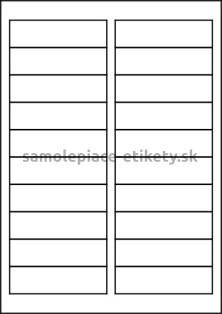 Etikety PRINT 92,5x26 mm (100xA4) - biely metalický papier
