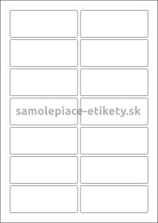 Etikety PRINT 90x36 mm (100xA4) - biely metalický papier