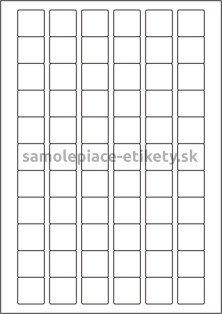 Etikety PRINT 25,4x25,4 mm (100xA4) - hnedý prúžkovaný papier