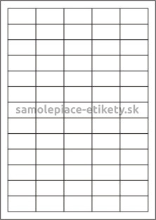 Etikety PRINT 38x21,2 mm (100xA4), ostré rohy - hnedý prúžkovaný papier