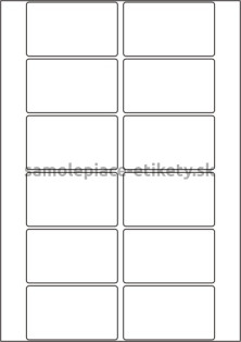 Etikety PRINT 80x47 mm (100xA4) - hnedý prúžkovaný papier