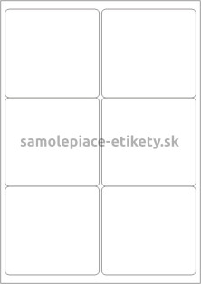Etikety PRINT 99,1x93,1 mm (100xA4) - hnedý prúžkovaný papier