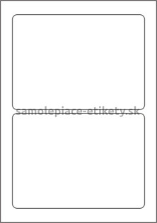 Etikety PRINT 178x127 mm (100xA4) - hnedý prúžkovaný papier