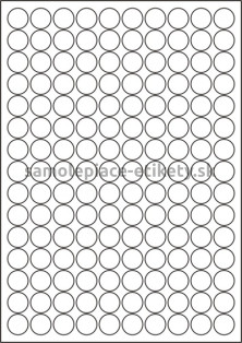 Etikety PRINT kruh priemer 18 mm (100xA4) - hnedý prúžkovaný papier