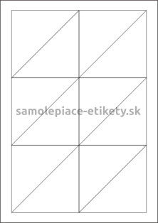 Etikety PRINT 90x90 mm, trojúholník (100xA4) - hnedý prúžkovaný papier