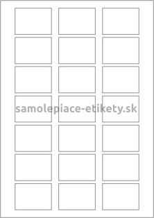 Etikety PRINT 50x36 mm (100xA4) - hnedý prúžkovaný papier