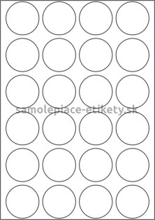 Etikety PRINT kruh priemer 45 mm (100xA4) - priesvitný papier