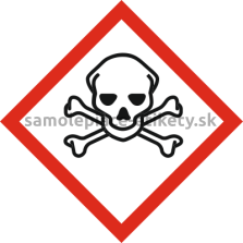 Etikety GHS 06 (CLP) 100x100 mm Toxické látky