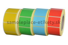 Etikety na kotúči 32x25 mm polyetylénové farebné lesklé (76/2500)