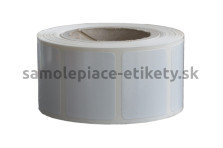 Etikety na kotúči 25x10 mm polypropylénové biele lesklé (40/6000)