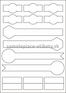Ľubovoľný rozmer a tvar etikiet - etikety PRINT papierové biele pololesklé hrubé 250 g/m2 (hárok A3)