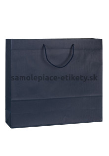 Papierová taška 55x15x48 cm s bavlnenými držadlami, modrá