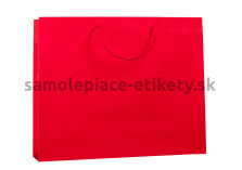 Papierová taška 54x14x44,5 cm s bavlnenými držadlami, červená lesklá